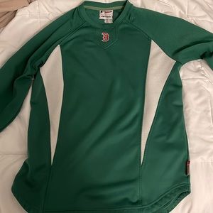 Majestic- Boston Red Socks Dark Green Therma Base Pullover